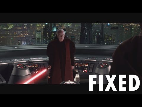 Windu vs Palpatine scene FIXED (Palpatine's real fight speed)
