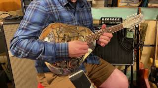 Video thumbnail for 2010s Recording King RA-998-E engraved resonator mandolin by Jake Wildwood & Co