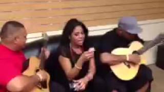 Tenelle singing &quot;Stronger&quot; with Adeaze