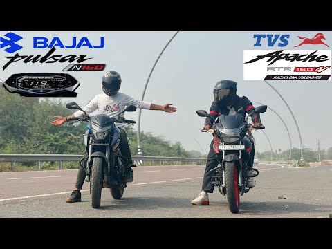 Tvs Apache RTR 160 2v vs Bajaj Pulsar Ns160 (2024) || Drag Race || Unexpected Result