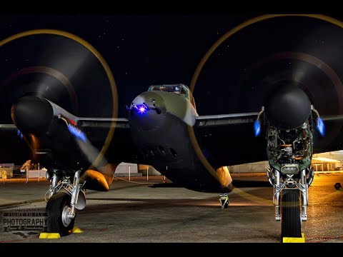 Mossie Night Engine Run - Brightened Up