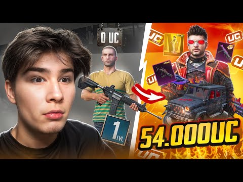 $54 000 UC!🔥TEKINGA 1 LVL OBUNACHIM AKKAUNTINI 😍KUCHAYTIRIB BERDIM RONALDO TAKTIKASI OXSHADIMI?