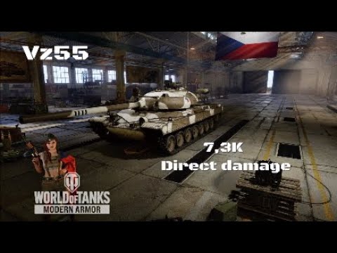 Vz55 in Pueblo oculto: 7,3K direct damage | World of Tanks | Wot console