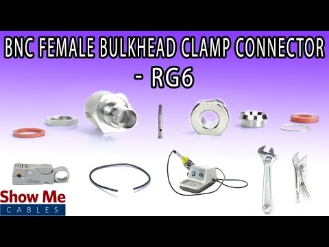 BNC Female Bulkhead Clamp Connector For RG6 - Perfect For DIY Installs!