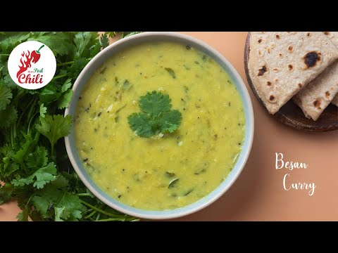 Spicy and Tasty Chickpea flour Curry without Tomato and Vegetables | Besan curry recipe | ASMR