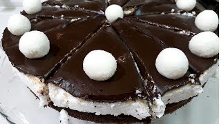 Cocostar pasta tarifi, kokostar pasta tarifi, Çikolatalı hindistancevizli pasta