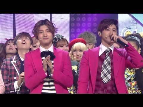 0119 인기가요 동방신기무대+1위