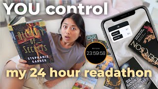24 hour readathon... but YOU choose what I read 📚🕒 *READING CHALLENGE*