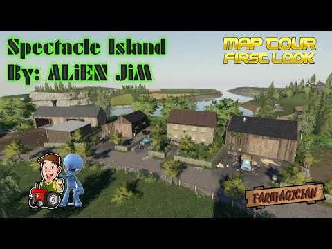 "Spectacle Island" New Mod Map Tour in Farming Simulator 19