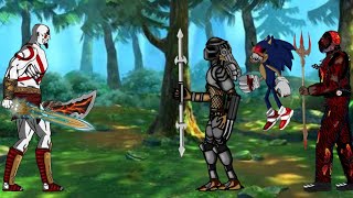 Download lagu God Of War Kratos Vs Savini Jason, Sonic Exe, Predator | Episode 33 mp3