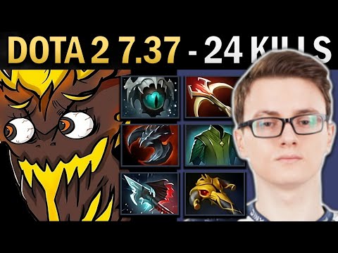 Shadow Fiend Gameplay Miracle with 24 Kills and Skadi - Dota 7.37