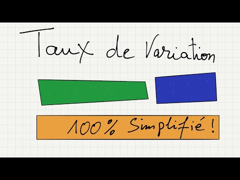 ✅ Question importante : comment calculer un taux de variation ?