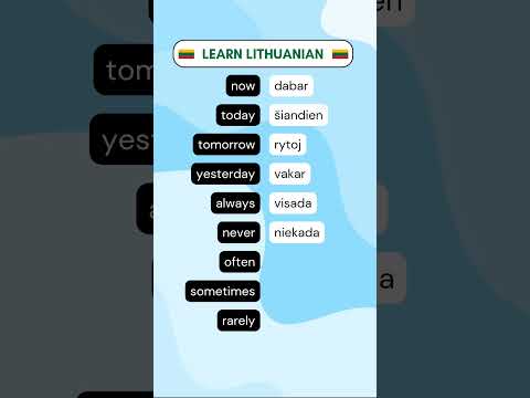 Time Expressions - Learn Lithuanian