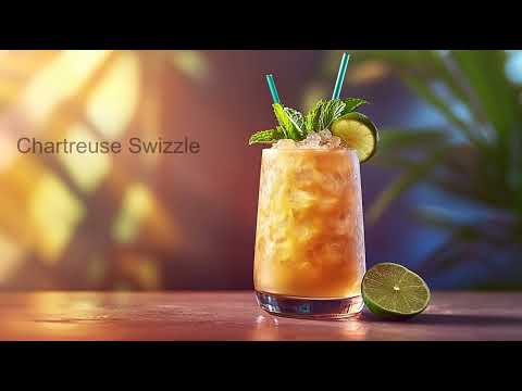 Chartreuse Swizzle Cocktail