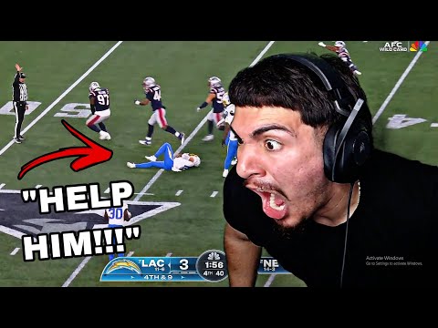 Herbert NEEDS A MED KIT!!! Fins Fan Reacts Chargers vs Patriots | 2025 NFL Season Wild Card Round