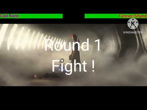 Cad Bane vs Fennec Shand with healthbars / Bora Vio fight / part 1