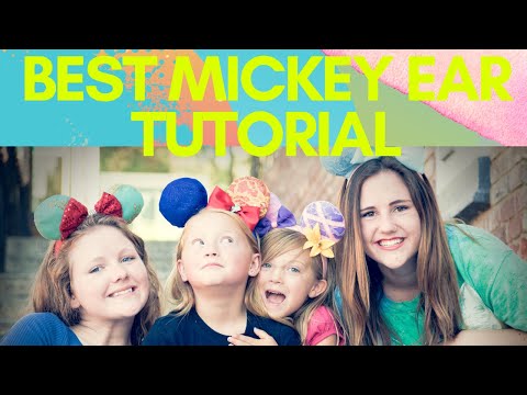 BEST Minnie Mouse Ear Tutorial - REVISED Mickey Ears - YouTube
