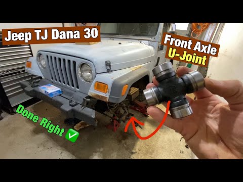 Jeep TJ front axle U-joint replacement. Dana 30 U-joint replacement (how to clean axle tubes)
