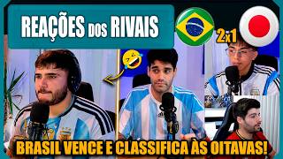 REAÇÕES dos RIVAIS do BRASIL - BRASIL 2x1 JAPÃO - COPA do MUNDO 2026 - LEGENDADO