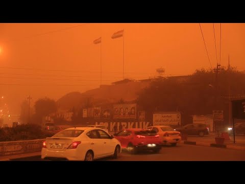 Video Thumbnail: Heavy dust storm blankets northern Iraq in orange haze | AFP