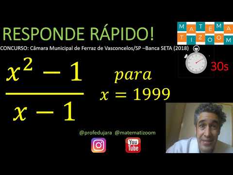 Questão de Concurso respondida: Produto Notável em 30 segundos.