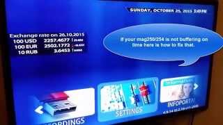 How to fix freezing video-image on mag250 or 254