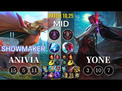 DWG ShowMaker Anivia vs Yone Mid - KR Patch 10.25