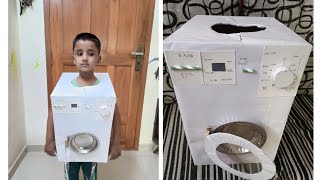 Washing machine using Cardboard👉Fancy Dress for kids