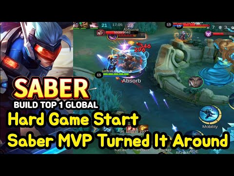 Saber (Mythical Glory): MVP Turnaround Carry in Hard Game | Clean Burst Roam | MLBB Ranked Gameplay