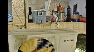 מערכת קירור בעזרת יחידות של מזגן הישן עבור תהליך זיקוק אלכוהול או בישול בירה