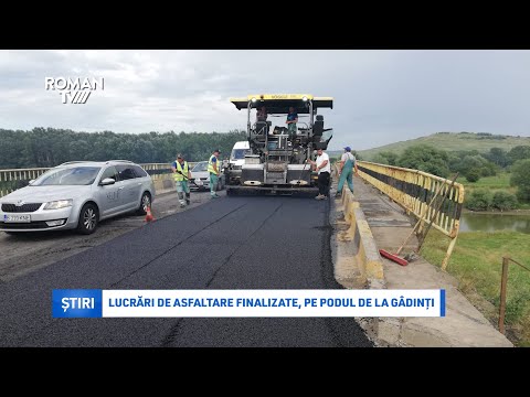 Lucrări de asfaltare finalizate, pe podul de la Gâdinți
