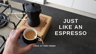 The Coffee made with Moka Pot that looks like an Espresso!