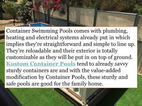 Kustom Container Pools video.