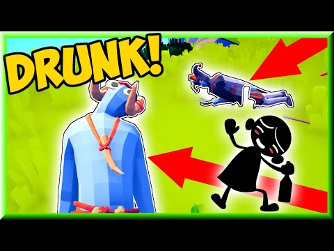 🍷Drunken Trick & Spear! Drunken Jester & Spear Thrower🍺 vs Every Faction 2v1 - TABS MODS GAMEPLAY