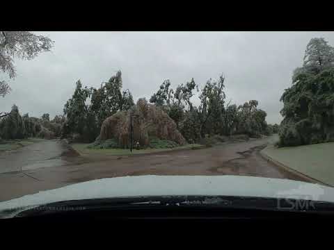 10-27-2020 Nichols Hills, OK - Ice Storm Damage Driving