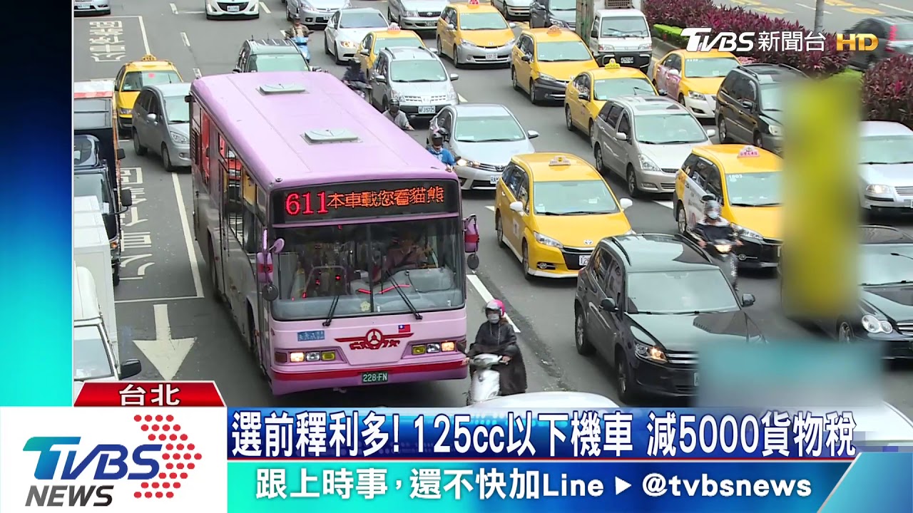 選前釋利多！125cc以下機車　減5千元貨物稅