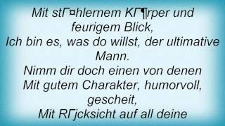 Knorkator - Der Ultimative Mann Lyrics
