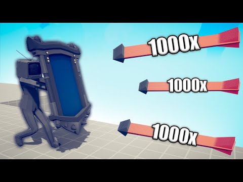 SKIBIDI TOLIET MIRROR SHIELD vs 1000x OVERPOWERED UNITS - TABS | Totally Accurate Battle Simulator