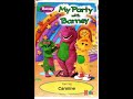 My Party With Barney 1998 VHS Kideo Starring Caroline