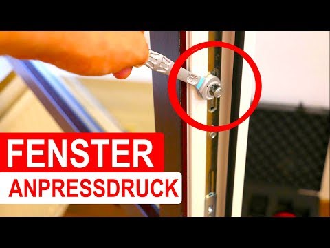 Adjusting the mushroom heads (contact pressure) on the window - Instructions