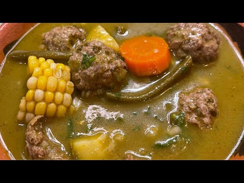 Cómo Hacer Caldo De Albóndigas Verde Suaves Jugosas Con Verduras
