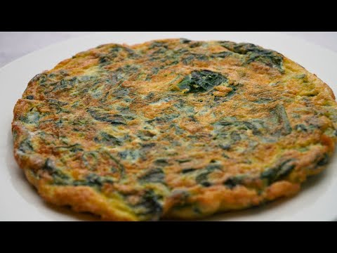 Tortilla de Espinacas con Huevo | Tortilla Saludable
