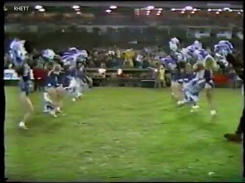 Carlton run out through the Bluebirds, for the 1986 Night Grand Final.