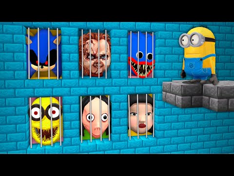 What if you SPAWN Cursed MINIONS in Minecraft! MOMO PRISON in minecraft - GAMEPLAY Movie