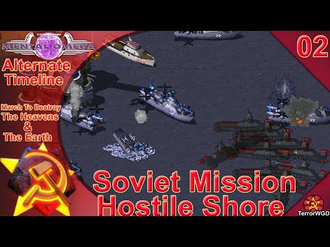 Mental Omega 3.3.4│Red Alert 2 Remake│Soviet Mission 2│Hostile Shore
