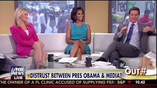 Harris Faulkner leg lift and Spanx show