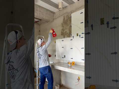Revestimento Ripado  #dicas #obra #construção #pedreiro #casa #obras #dica #acabamento