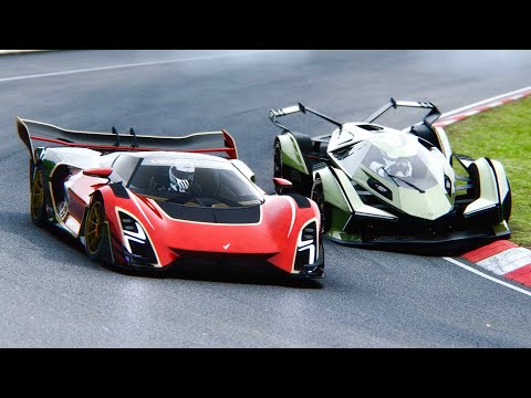 Vento Uno 2022 vs Lamborghini V12 Vision GT at Nordschleife