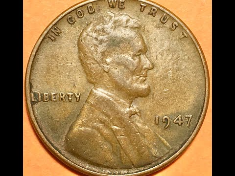 1947 US Lincoln Wheat Ears One Cent Coin - Worth $20 in MS65 - Post-WWII Lincoln Philadelphia Penny