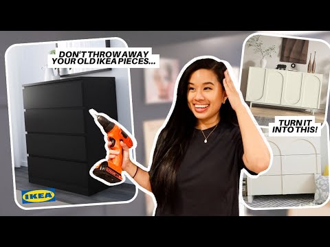 HACKING A 15-YEAR-OLD IKEA MALM INTO A $1,200 DRESSER! BIG TRANSFORMATION *basic to japandi makeover